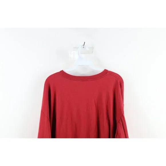 Vtg Adidas Mens 2XL Faded Cleveland Cavaliers Basketball Long Sleeve T-Shirt Red - Picture 8 of 9